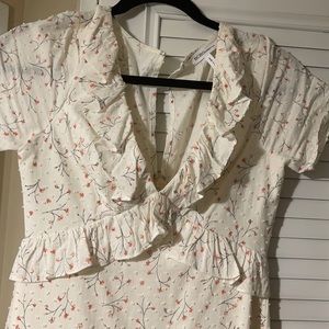 Cotton flower dress white